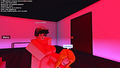 Bold intense sex scene in Roblox virtual world