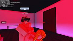 Bold intense sex scene in Roblox virtual world
