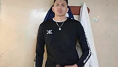 oh man, check this amateur with a big monster cock jerking off homemade style in the village 😈🍆