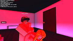 Bold intense sex scene in Roblox virtual world