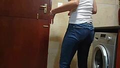 pisswhore peeing in her jeans smoking stripping