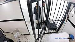 Angel Santana And Aria Nicole Handcuffed In Backstage POV Action