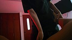 Oh god, my neighbor Ghostface breaks my ass on Halloween night! she screams, while her boyfriend ignores it.