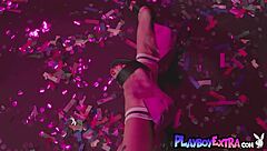 bombastic naked latina teen roxy ferrari strips clothes and rips them for softcore pussy show