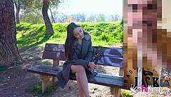 Allison Sweet Hunts for Cock Among Followers, Flashing Tits on the Street