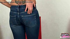 Tight teen alex strips her skinny jeans in amateur scene.