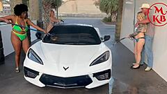 Chupada y follada en autolavado público con Jasper Woodcock