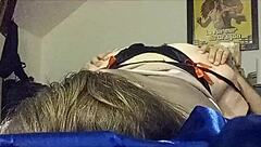 Feeling intense emotions as french slut in satin dress gets ass licked and fucked doggystyle.