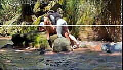 amateur couple films river encounter