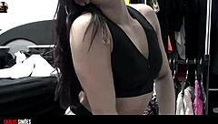 young latina shows her ass in lingerie