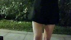 ting xuan strolls through the community garden in heels and shoes