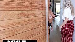 Free using my principal? Mona Azar & Bunny Madison blowjob doggystyle.