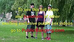 Public threesome with Alexis Crystal