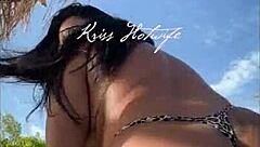 i'm a married whore showing off on the beach