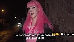 Pink-Haired Euro Slut Pounded In Prague