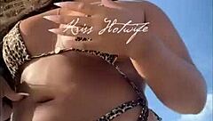 i'm a married whore showing off on the beach