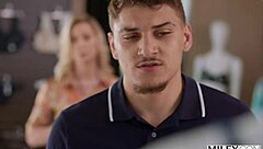 Milf sydney paige obsesses over cock and fucks customer in lingerie shop