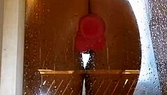 Pretty Teen 18+ Spreading Juicy Ass In Sauna With Toys And Dildo