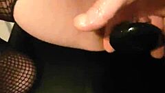 Intensely fucking huge ass teen with plug and fisting