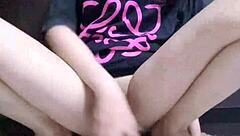 japanese girl masturbates and squirts solo