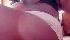 horny bbw housewife teasing with striptease showing off big ass and tits