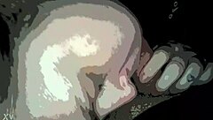 Woman provides detailed blowjob with deep sucking and full swallow on that hard cock.