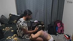 amateur couple shoots porn after long time apart, blowjob and sex first part!