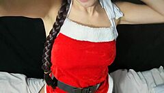 christmas face sitting with wet pussy