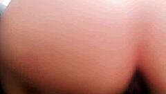 That young Asian teen wife rides a big dildo deep in her tight pussy