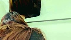 me cojo a mi esposa con su vestido puesto tacones y su cachetero de encaje