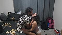 amateur couple shoots porn after long time apart, blowjob and sex first part!