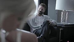 Foster couple welcomes shy blonde teen and feels intense passion fucking her