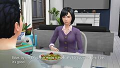 Horny girlfriend fucked roughly after lunch.