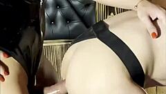 Shemale in Crossdressing Cock Domination Fuck Session