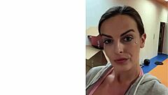 mommy teases with tattoos for tongue tracing