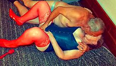 Granny blue intensely fingers and fucks me