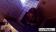 Sarah Jessie Gives An Amazing Bj In The Bathroom