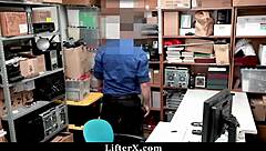 repeat shoplifter fucked hard in the garage