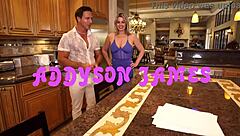 addyson james gets fucked hard in doggystyle, missionary, and riding positions on the bed