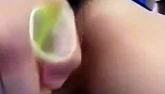 vietnamese girl masturbates to intense orgasm with wet fingers