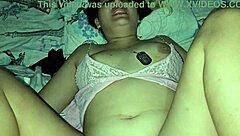 Blonde gets fucked before bed in pajamas.