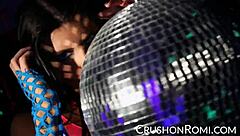 romi stuffs her shaved pussy with toys