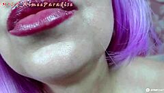 Watch Mature Woman with Purple Hair Tease Pussy to Orgasm