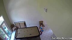 Oh man, this lingerie teen's face gets all spunky from that monster cock action