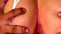 amigo fucked my wife's ass and creampied her in amateur couple sex