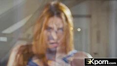 redhead babe charlie red gets blowjob and creampied in hardcore session