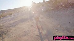 I-I strip naked in the desert, feeling so free.