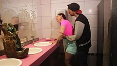 that slut fucking in party bathroom with big cock