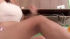 Young latina in public outdoor setting