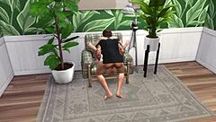 Group sex on floor and on chair with amateurs